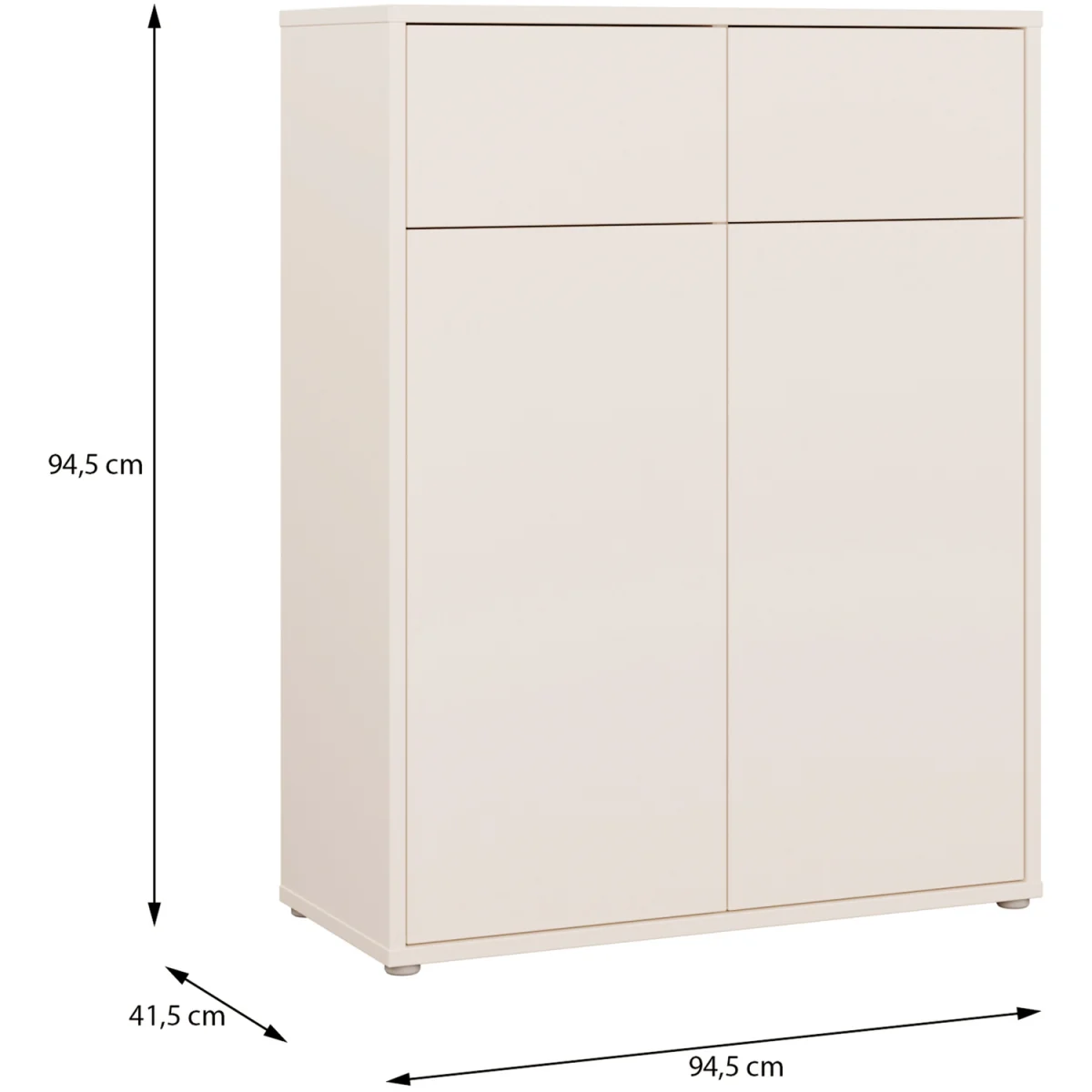 Alice Springs Storage Cabinet with 2 Doors & 2 Drawers with Push-Open in Sand - Sand – image 5