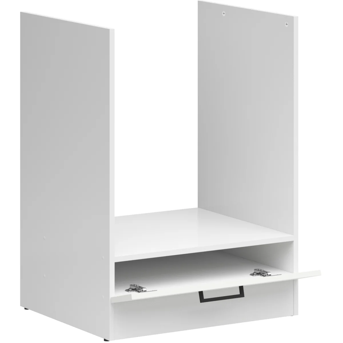 Oven Housing Unit Kitchen Cabinet 600mm Modern Freestanding with Storage 60cm White Gloss - Junona - Chalk Gloss White / White Matt – image 4