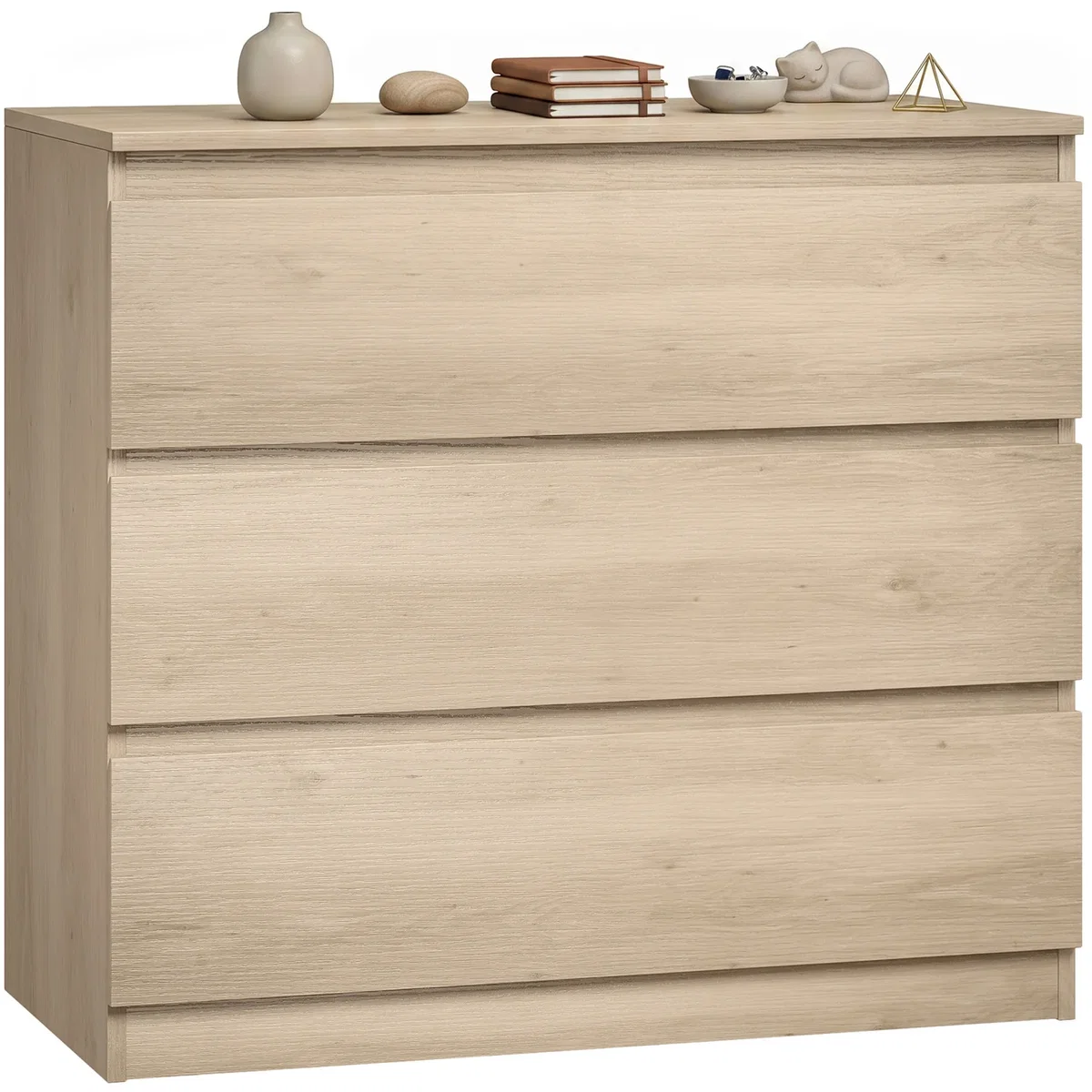 HOMCOM Chest of Drawers, Drawer Storage Cabinet - Oak – image 9