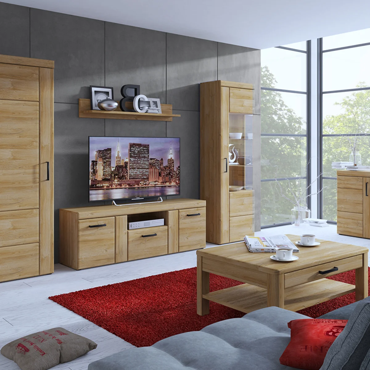 Cortina 2 Door Cabinet in Grandson Oak - Grandson Oak – image 3