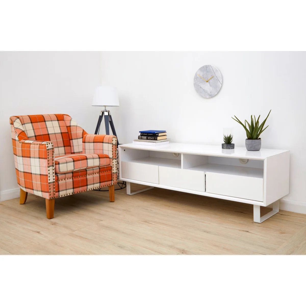 Moritz White High Gloss Media Cabinet – image 2