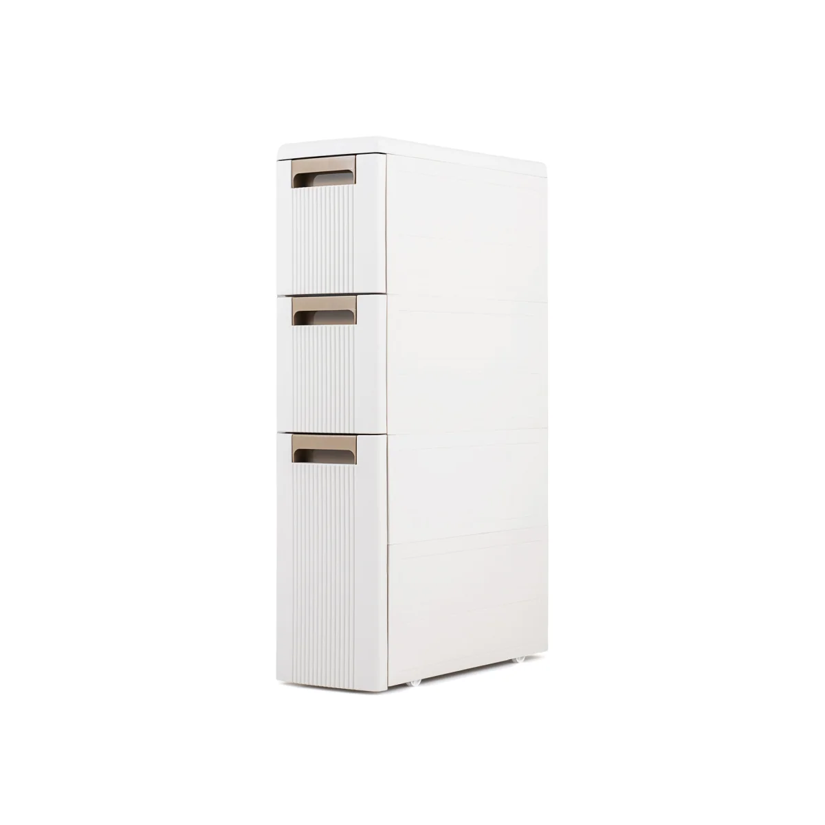 Costway 3 Drawers Narrow Storage Cabinet - Beige – image 1