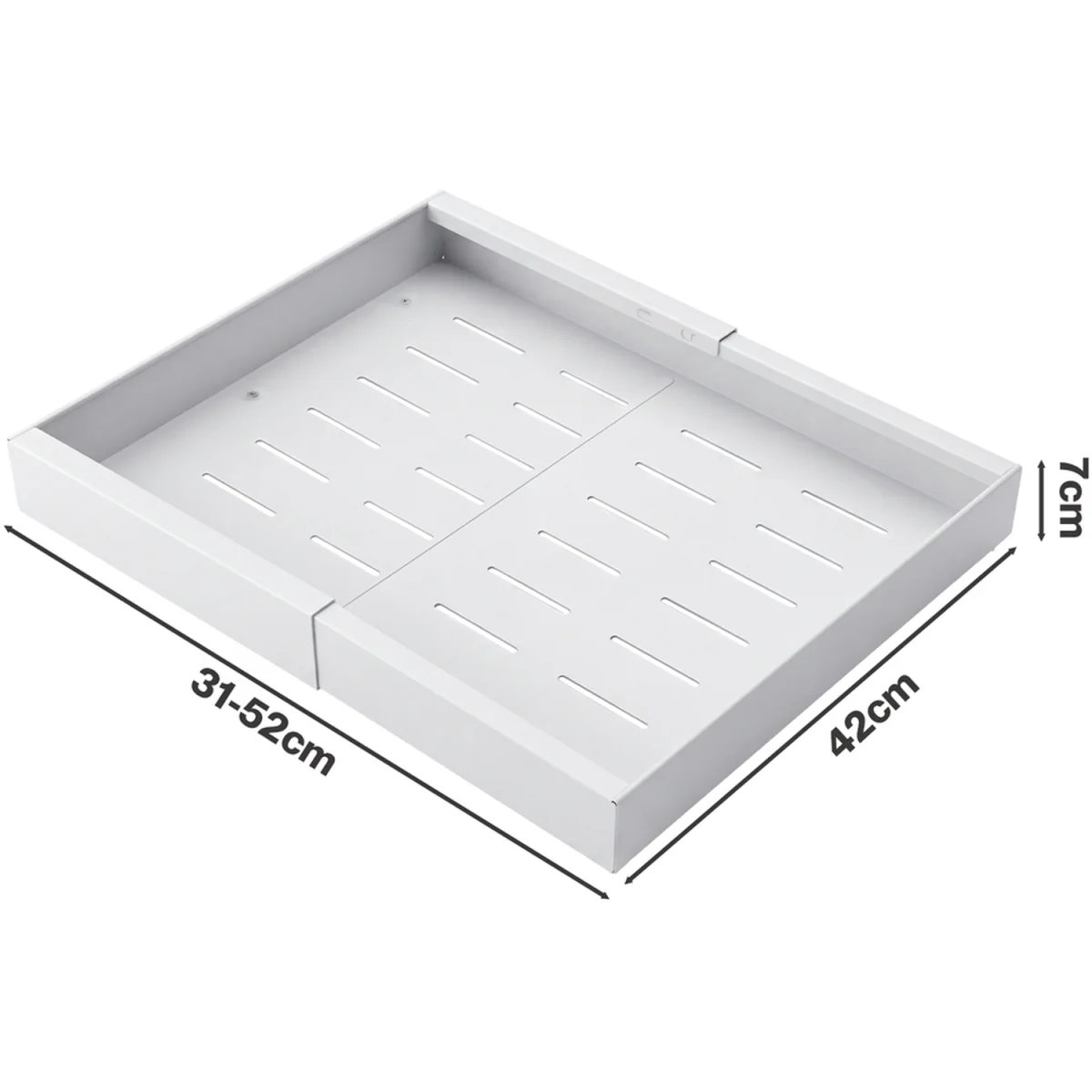 Pull Out Cabinet Organizer Adhesive 2 Pcs Expandable Storage Drawers - White – image 6