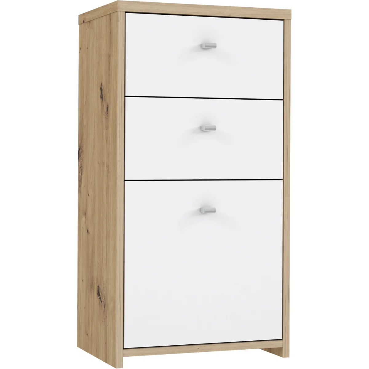 Best Chest Storage Cabinet 2 Drawers 1 Door in Artisan Oak/White - Artisan Oak & White – image 3