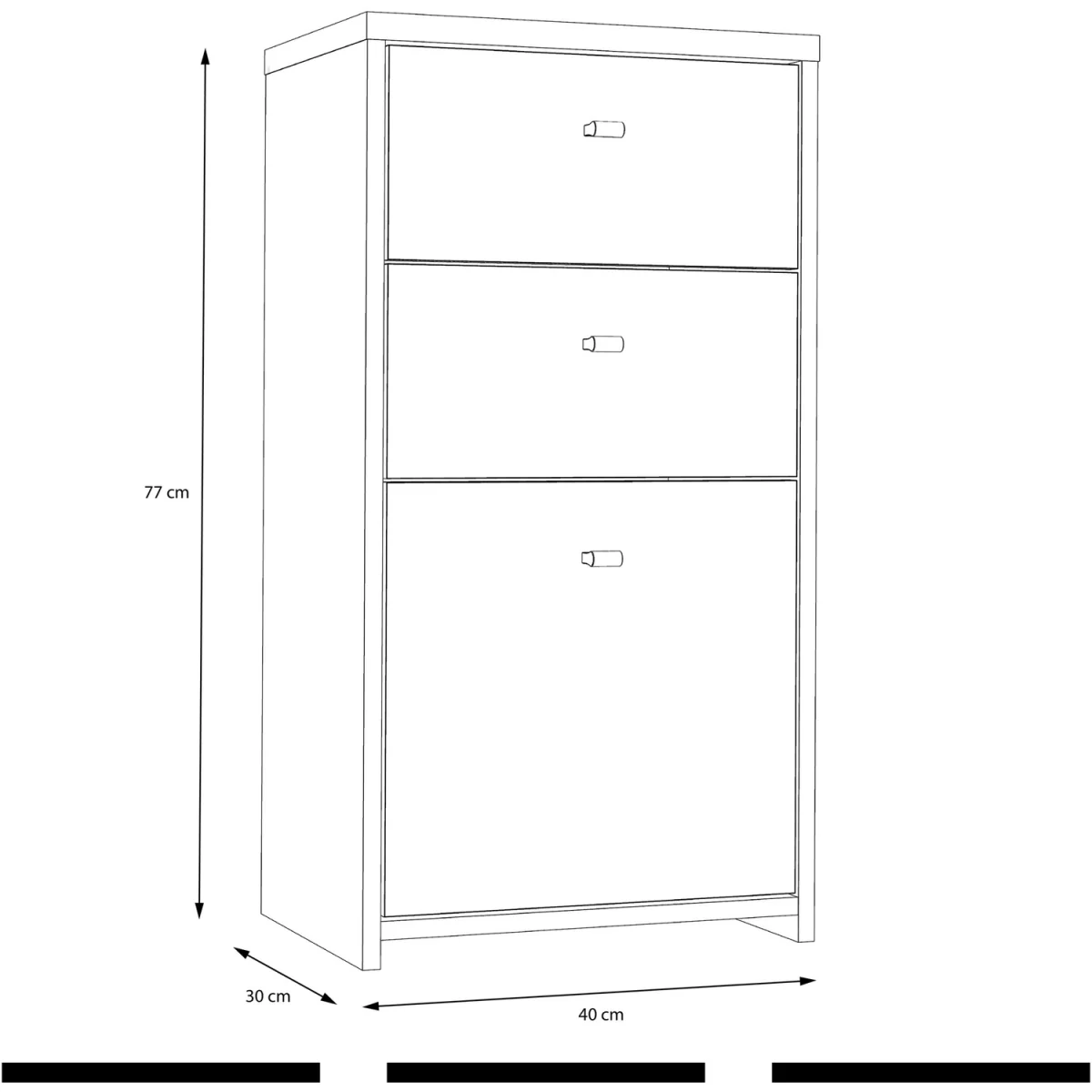 Best Chest Storage Cabinet 2 Drawers 1 Door in Artisan Oak/White - Artisan Oak & White – image 7