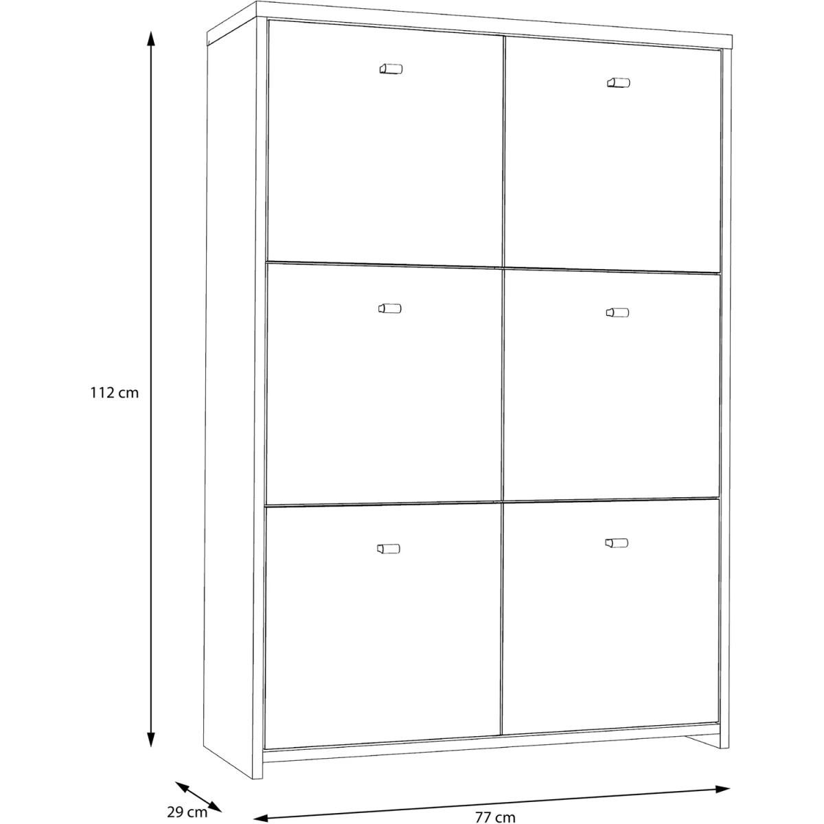 Best Chest Storage Cabinet with 6 Doors in Artisan Oak/White - Artisan Oak & White – image 6