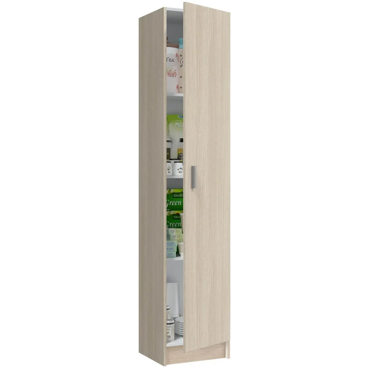 VITA 1 Door Cabinet with 3 Shelves - Oak – image 5