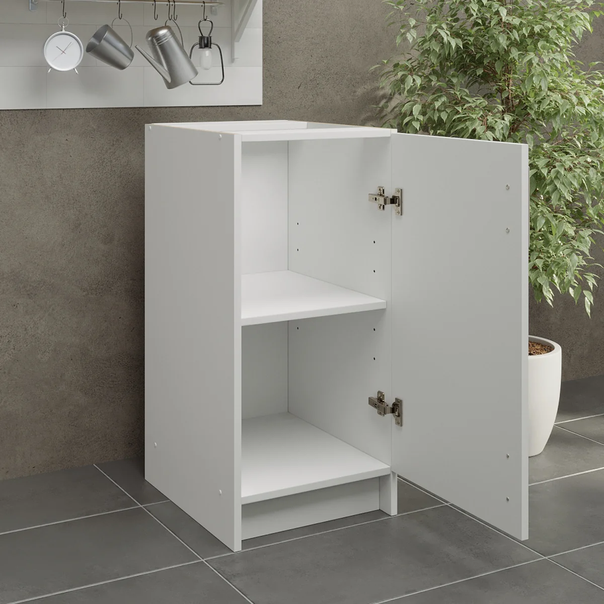 JD Greta Kitchen Base Unit 400mm Storage Cabinet With Door Shelf 40cm - White Gloss - White Gloss – image 8