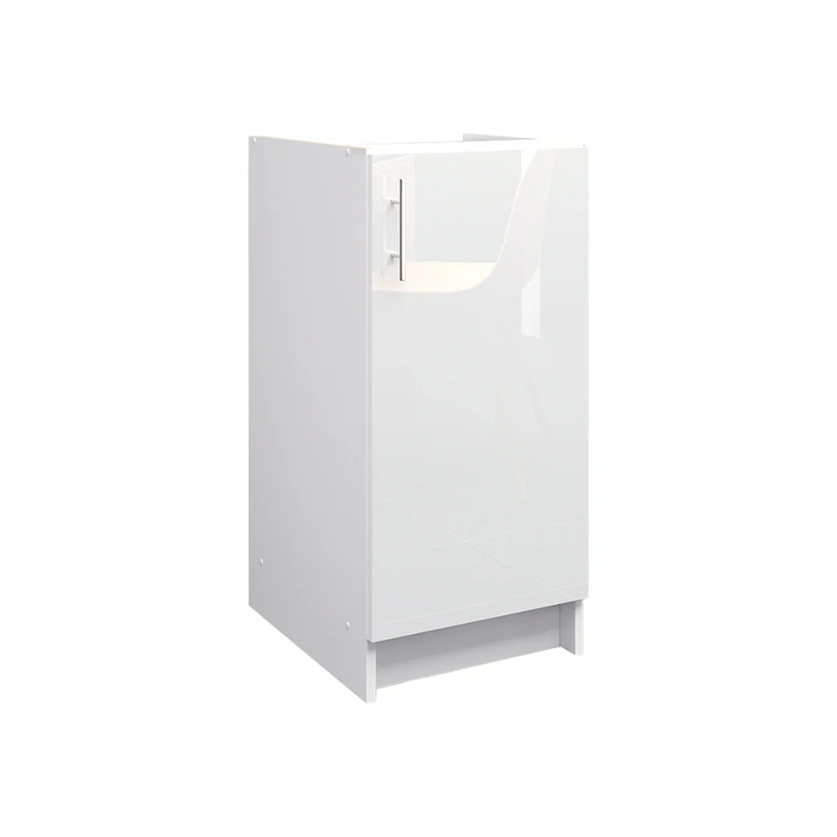 JD Greta Kitchen Base Unit 400mm Storage Cabinet With Door Shelf 40cm - White Gloss - White Gloss – image 1