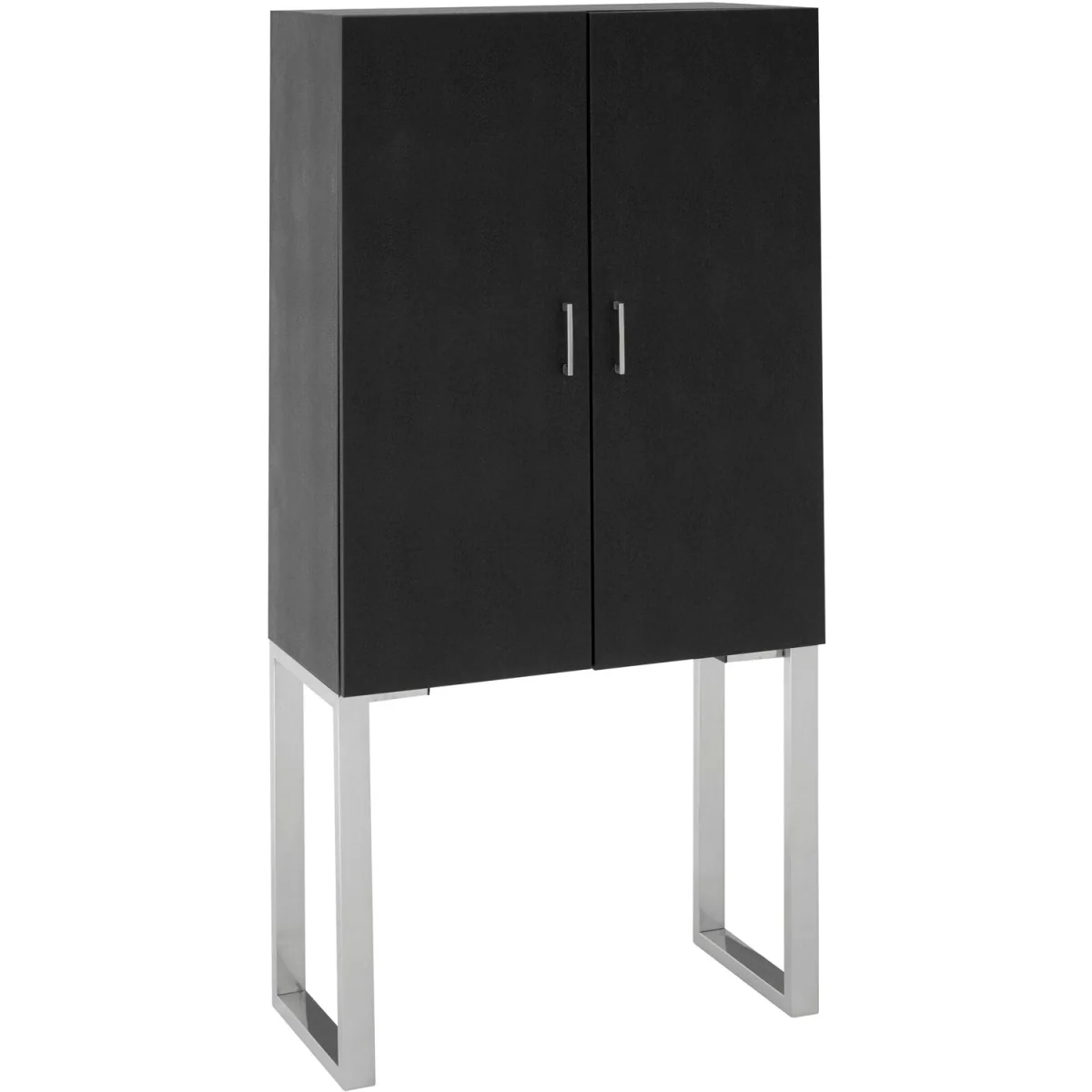 Pacific Black Faux Shark Skin Small Cabinet - Black – image 4