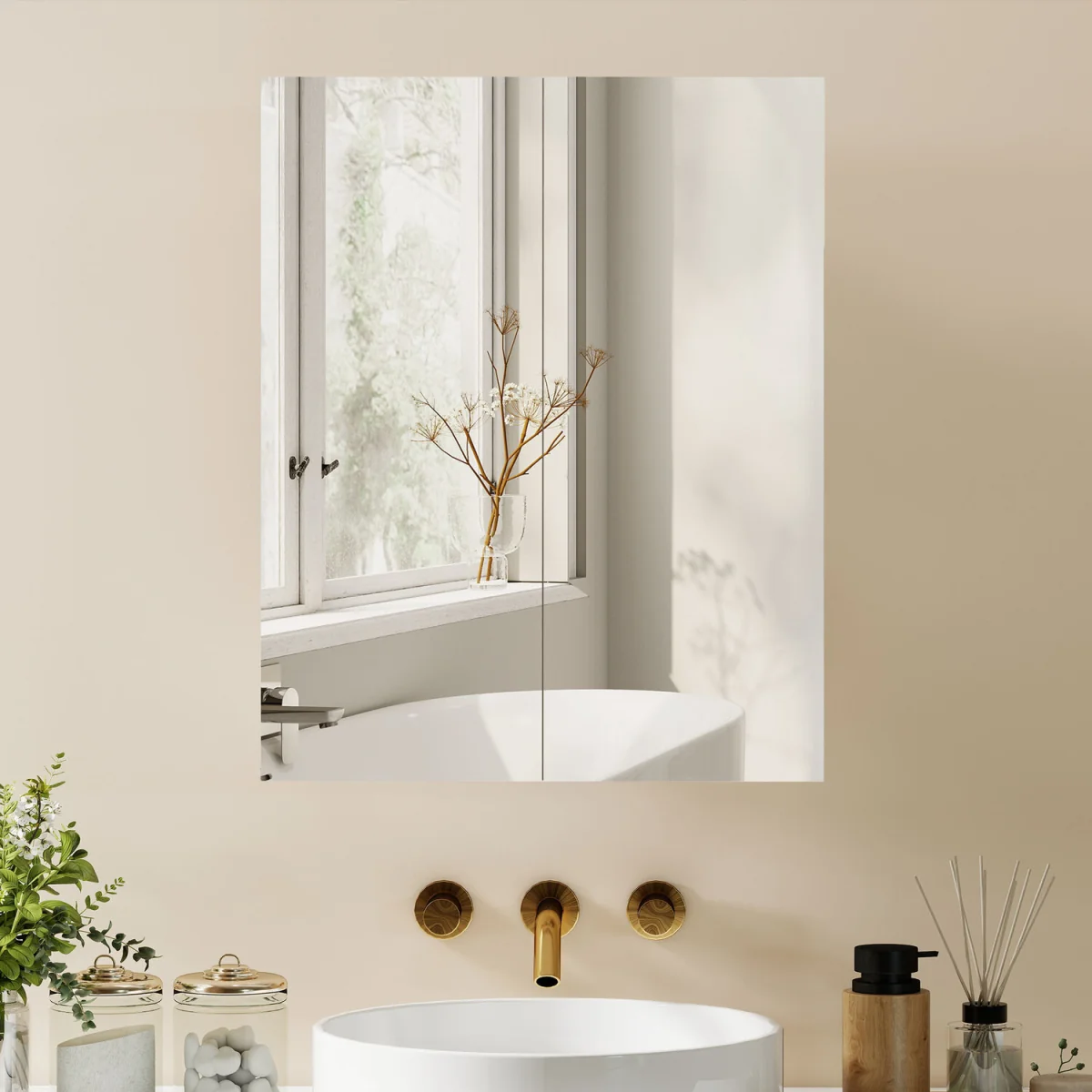 Wall Mount Mirror Cabinet - White / 15cm – image 3