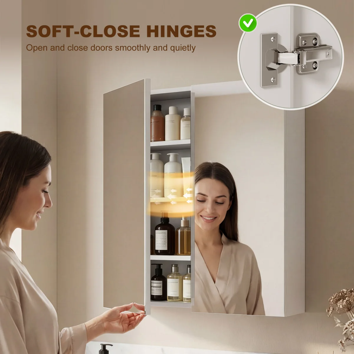 Wall Mount Mirror Cabinet - White / 15cm – image 4