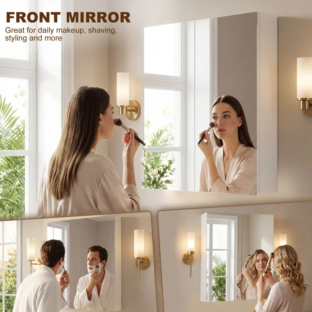 Wall Mount Mirror Cabinet - White / 15cm – image 5