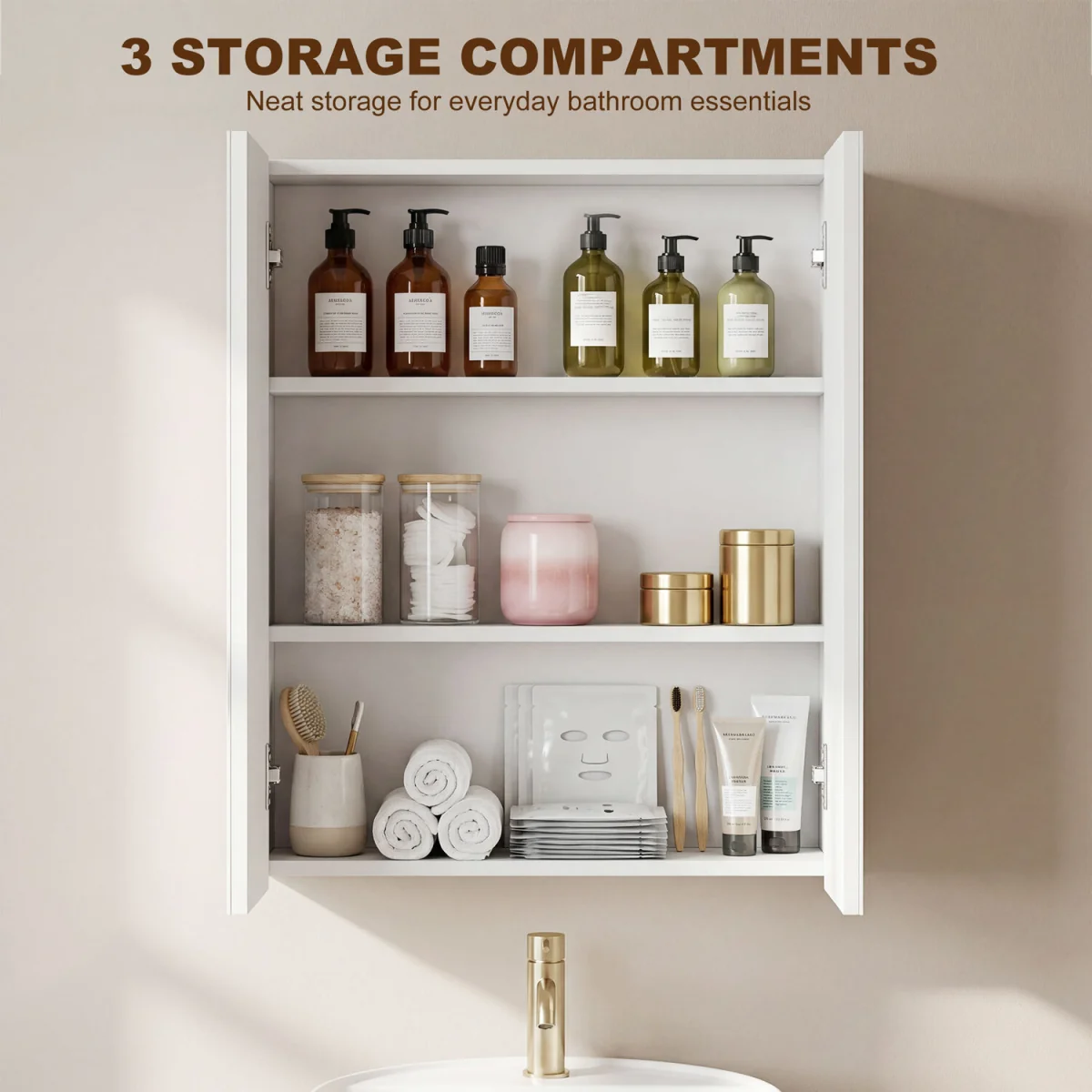 Wall Mount Mirror Cabinet - White / 15cm – image 7