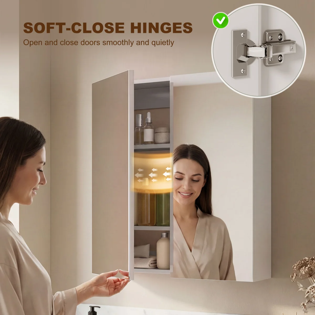 Wall Mount Mirror Cabinet - White / 15cm – image 9