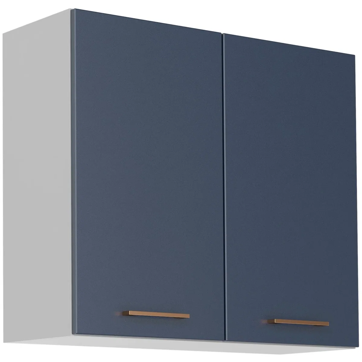 800mm Kitchen Wall Cabinet Dark Navy Blue Unit Nora - Dark Navy Blue and Grey Matt – image 2