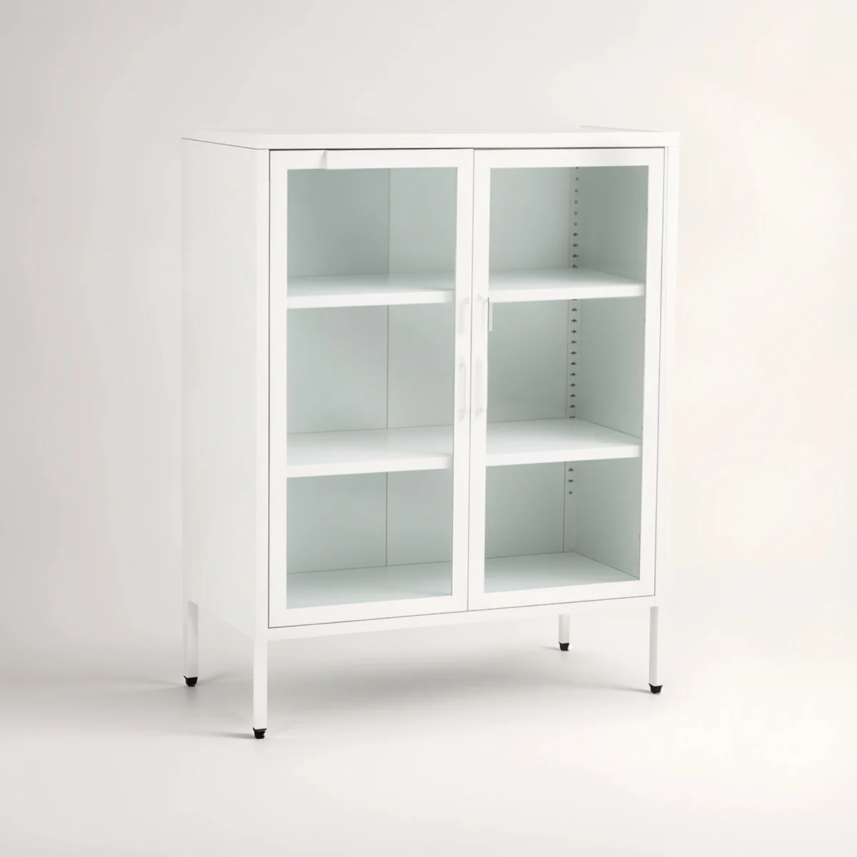 Acier Two Door White Metal Cabinet – image 1