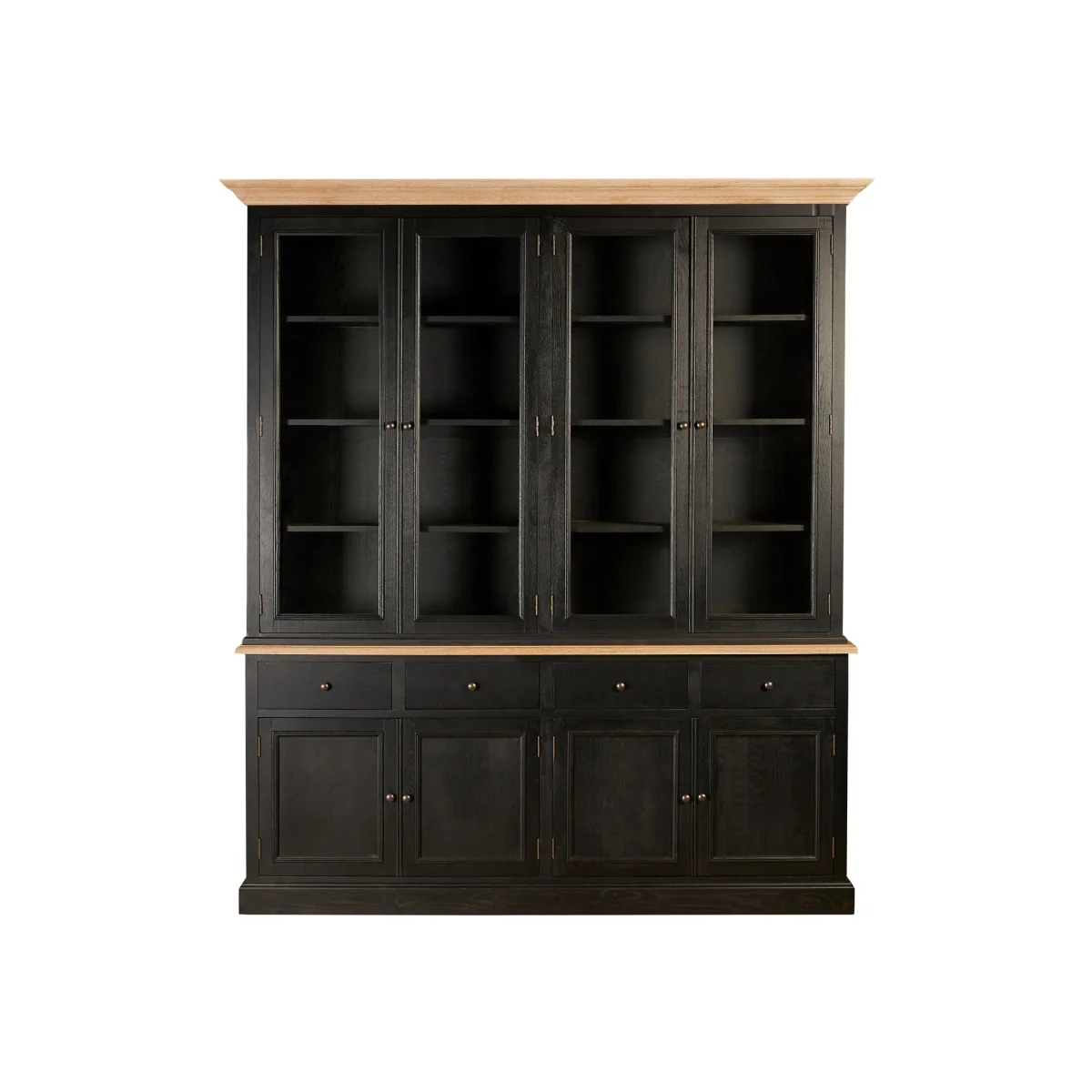 Lyon Black Oak Wood Large Cabinet – image 1