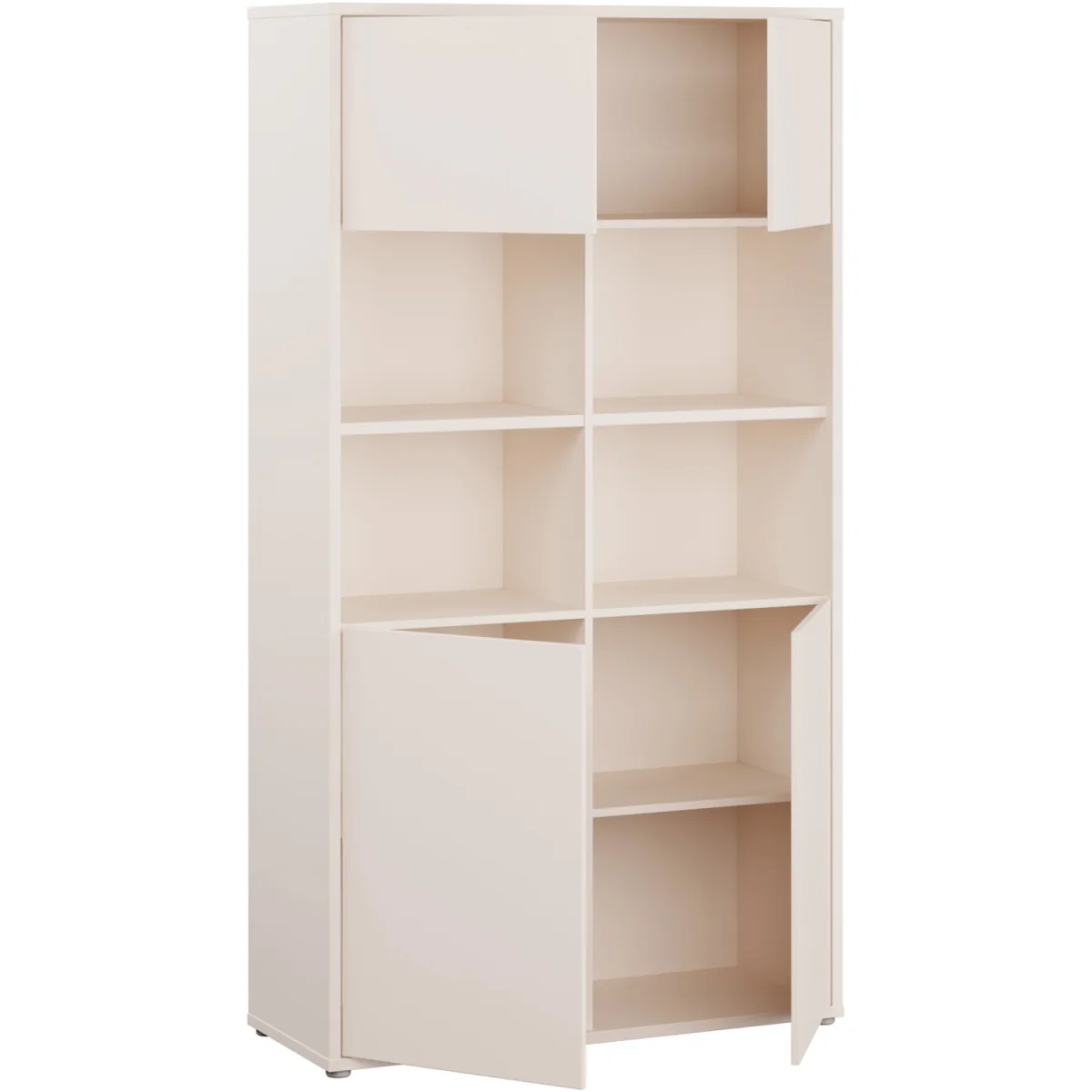 Alice Springs Wide Storage Cabinet 4 Doors Push-Open & 2 Central Shelves Sand - Sand – image 4