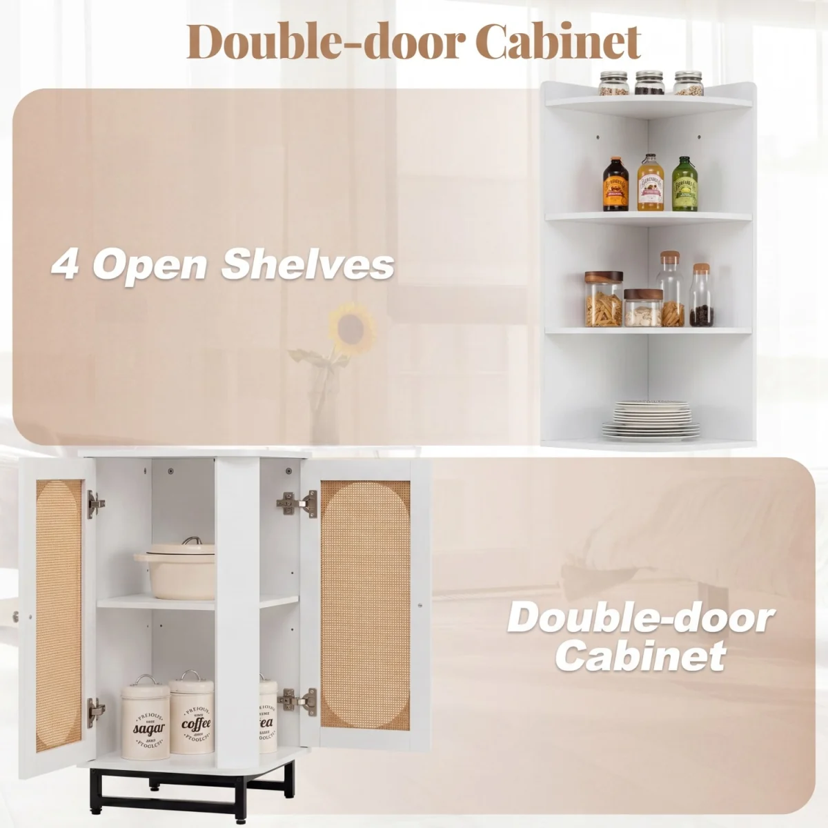 PE Rattan Corner Cabinet – image 3