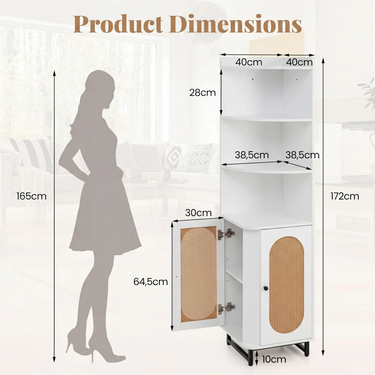 PE Rattan Corner Cabinet – image 4