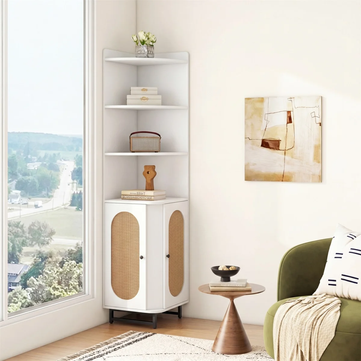PE Rattan Corner Cabinet – image 5