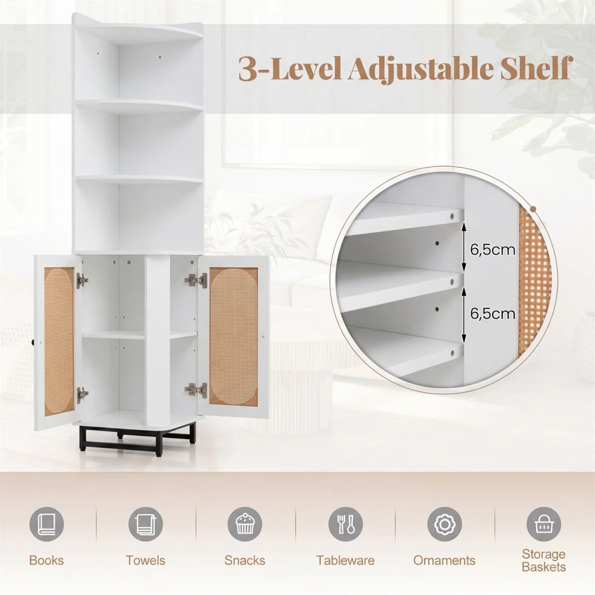 PE Rattan Corner Cabinet – image 7