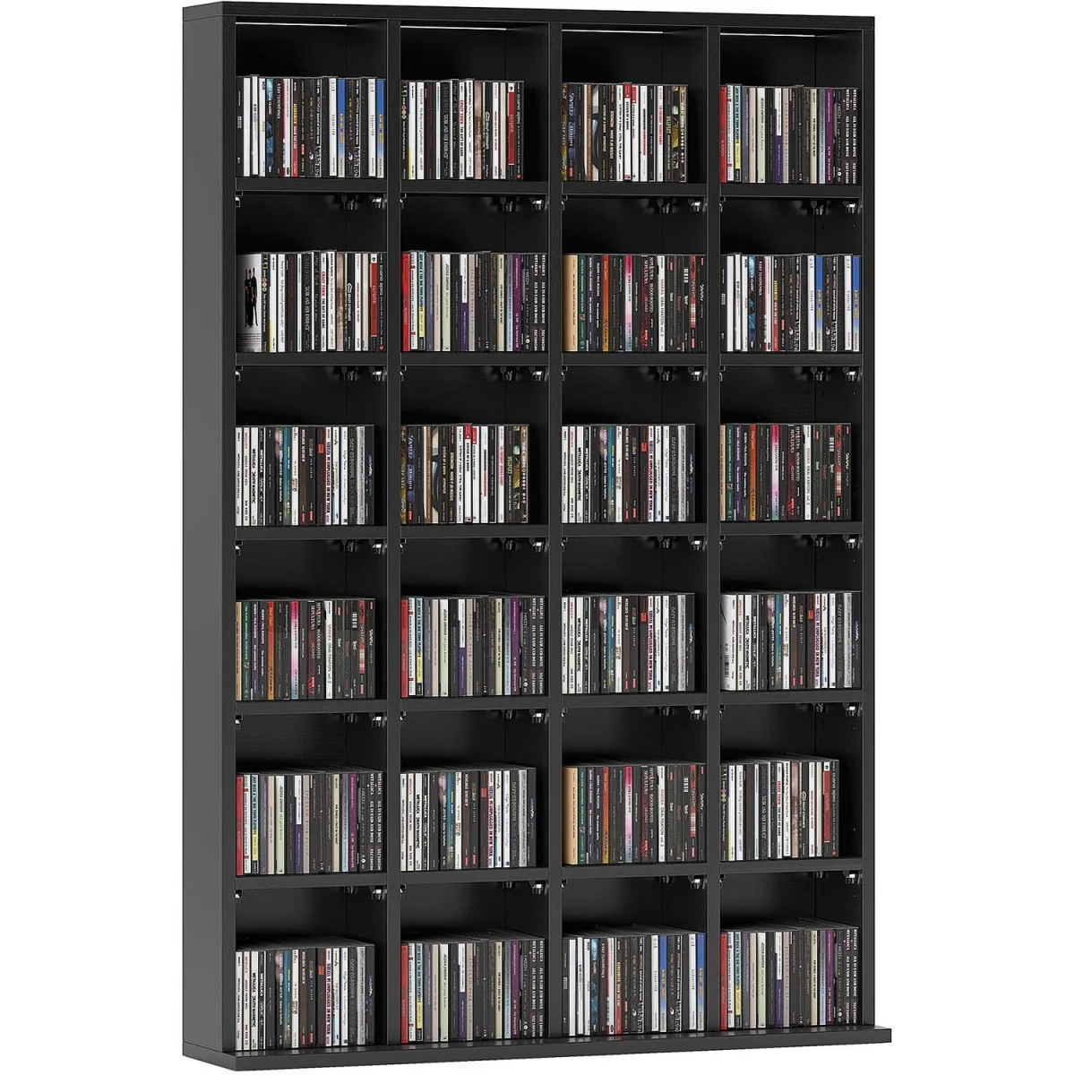 Dicoyo Wood Black CD Storage Cabinet with Adjustable Shelves 89 x 130.5 cm – image 2