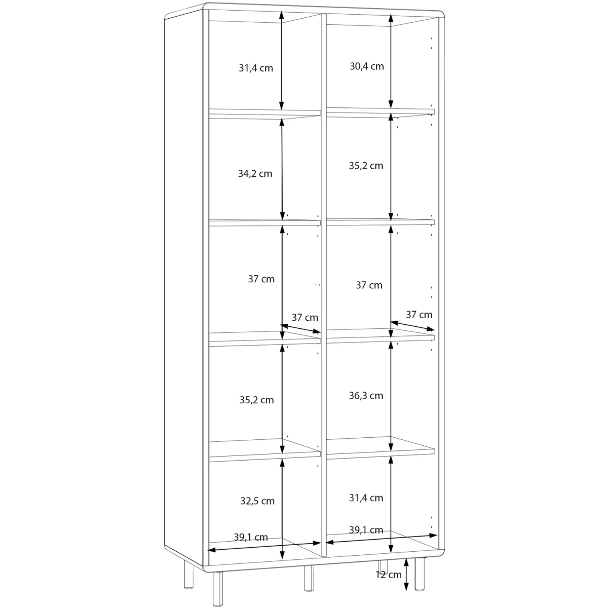 Playly Tall Storage Cabinet with Door and Concealed Open Shelving in Sand - Sand – image 6