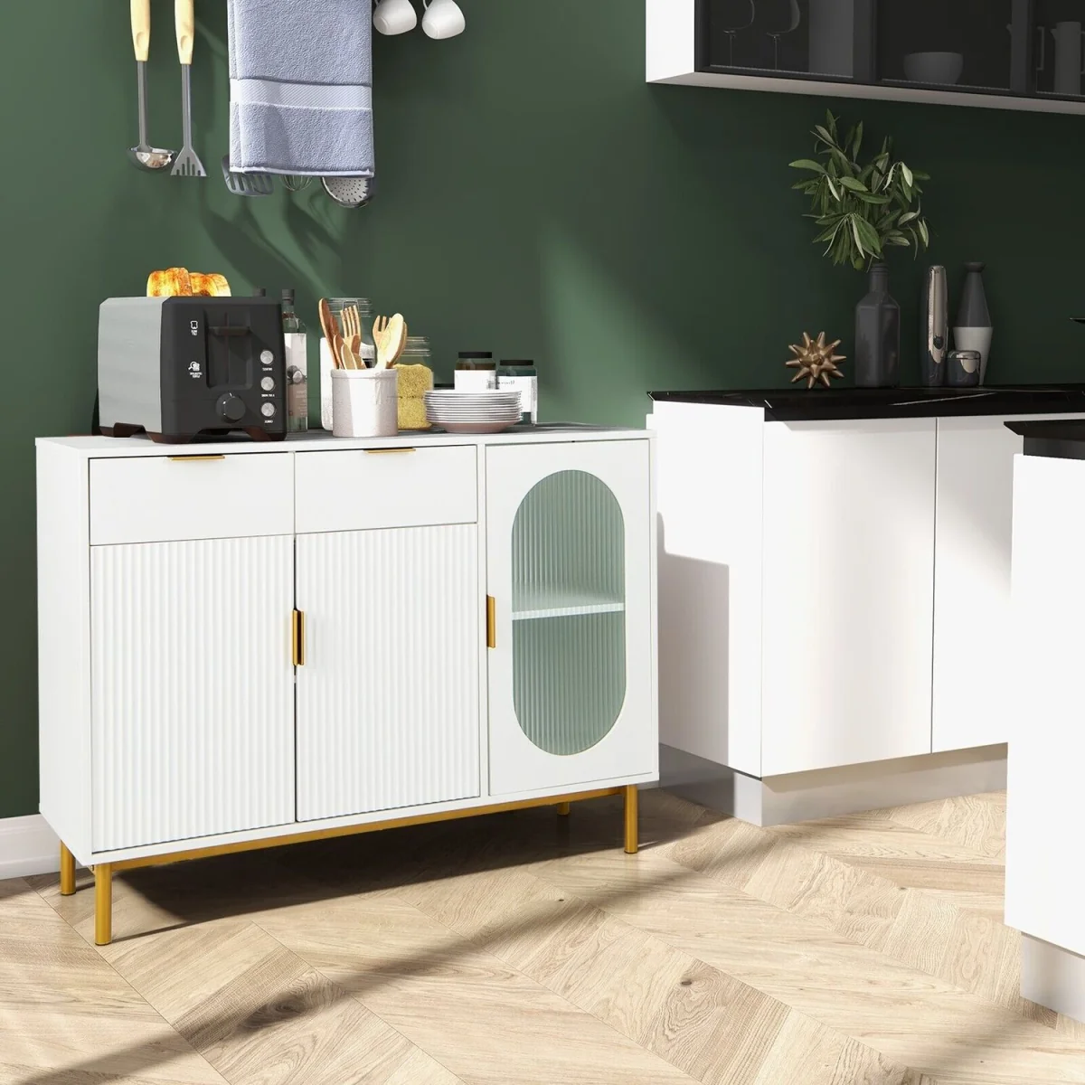 Kitchen Buffet Cabinet with Drawers – image 4