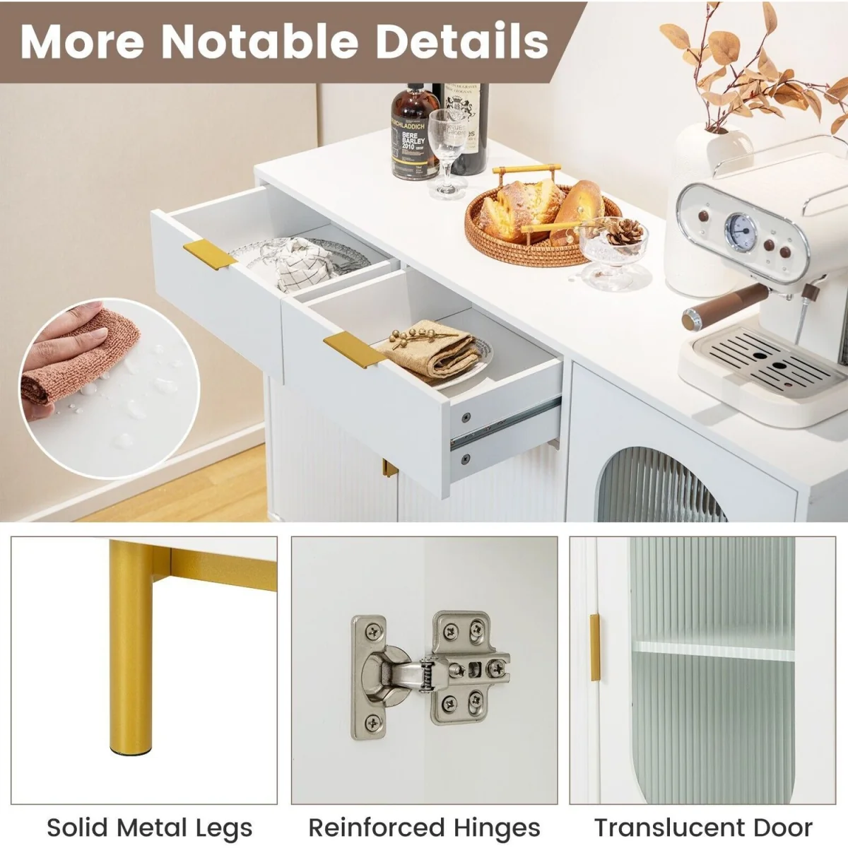 Kitchen Buffet Cabinet with Drawers – image 9