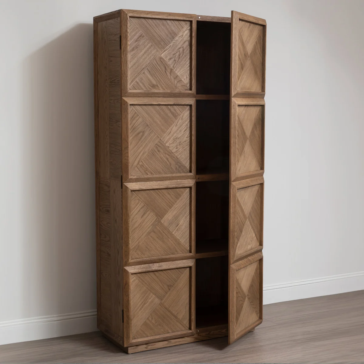 Salvar Natural Oak Wood Tall Cabinet - Brown – image 1