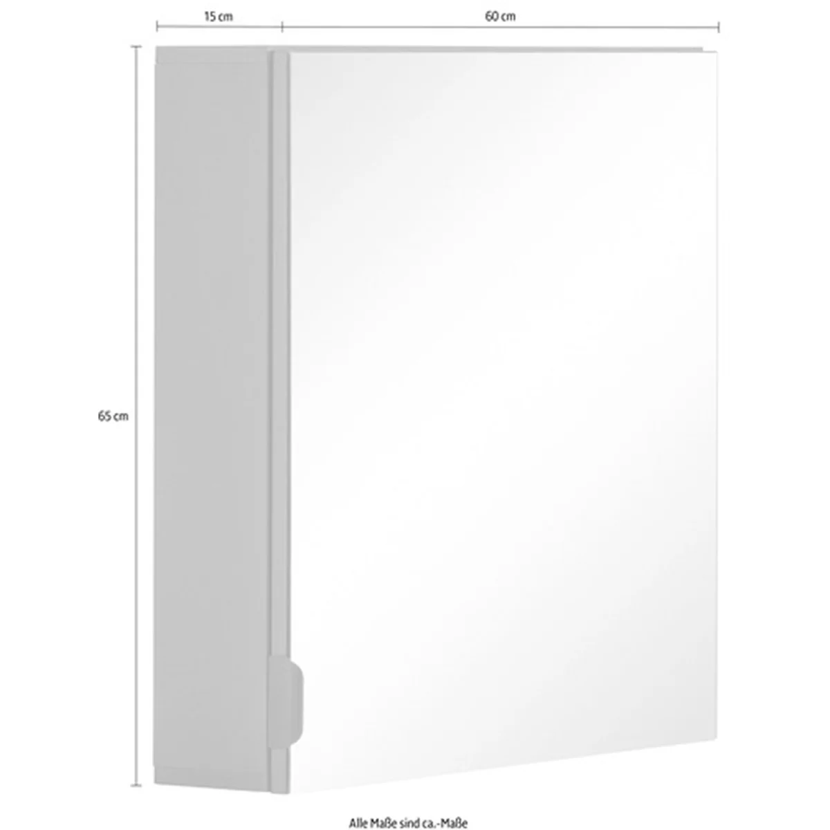 Atlas Hang Cabinet with 1 Mirror Door - White – image 6