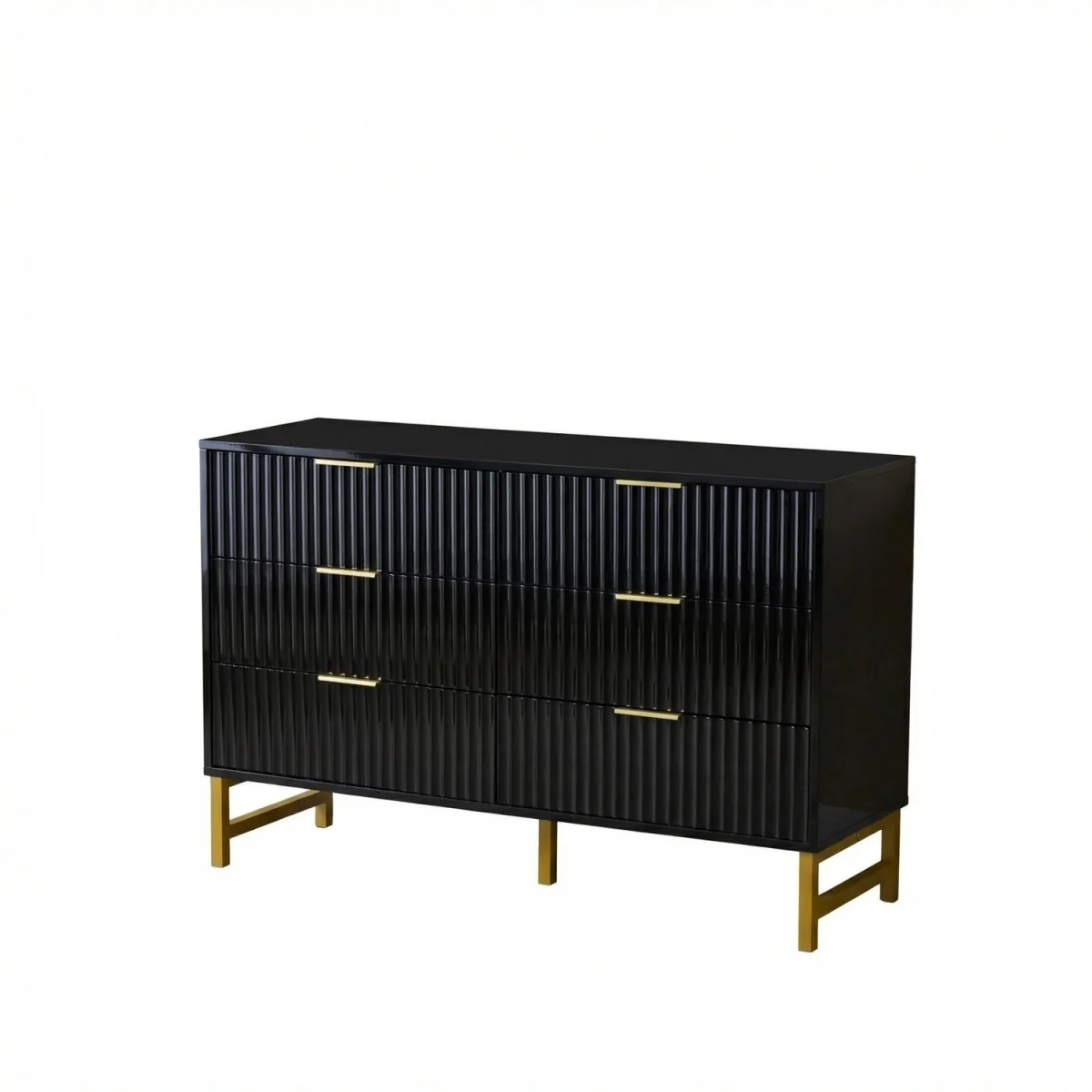 Fluted Chest of Drawers for Cabinet Bedroom - Black / 81cm – image 3