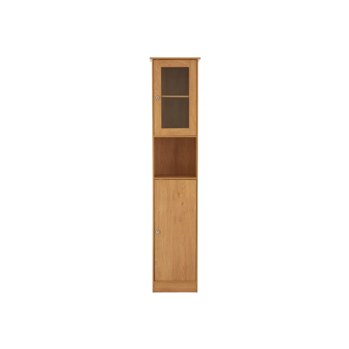 Portland Tall Oak Veneer Cabinet - Natural – image 1