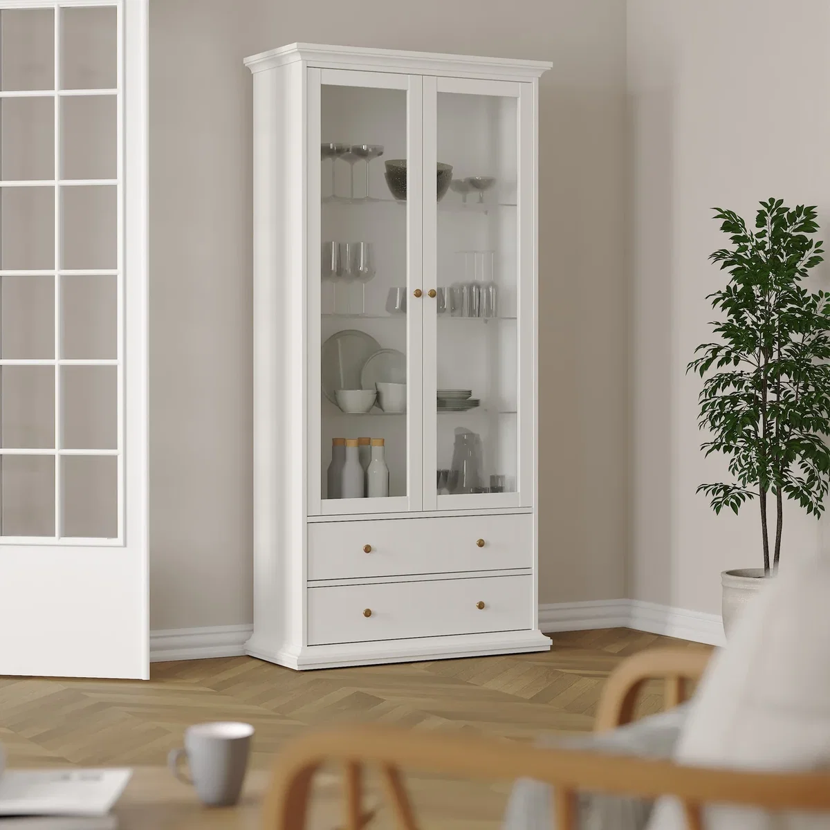 Furniture To Go Paris China cabinet - White – image 1