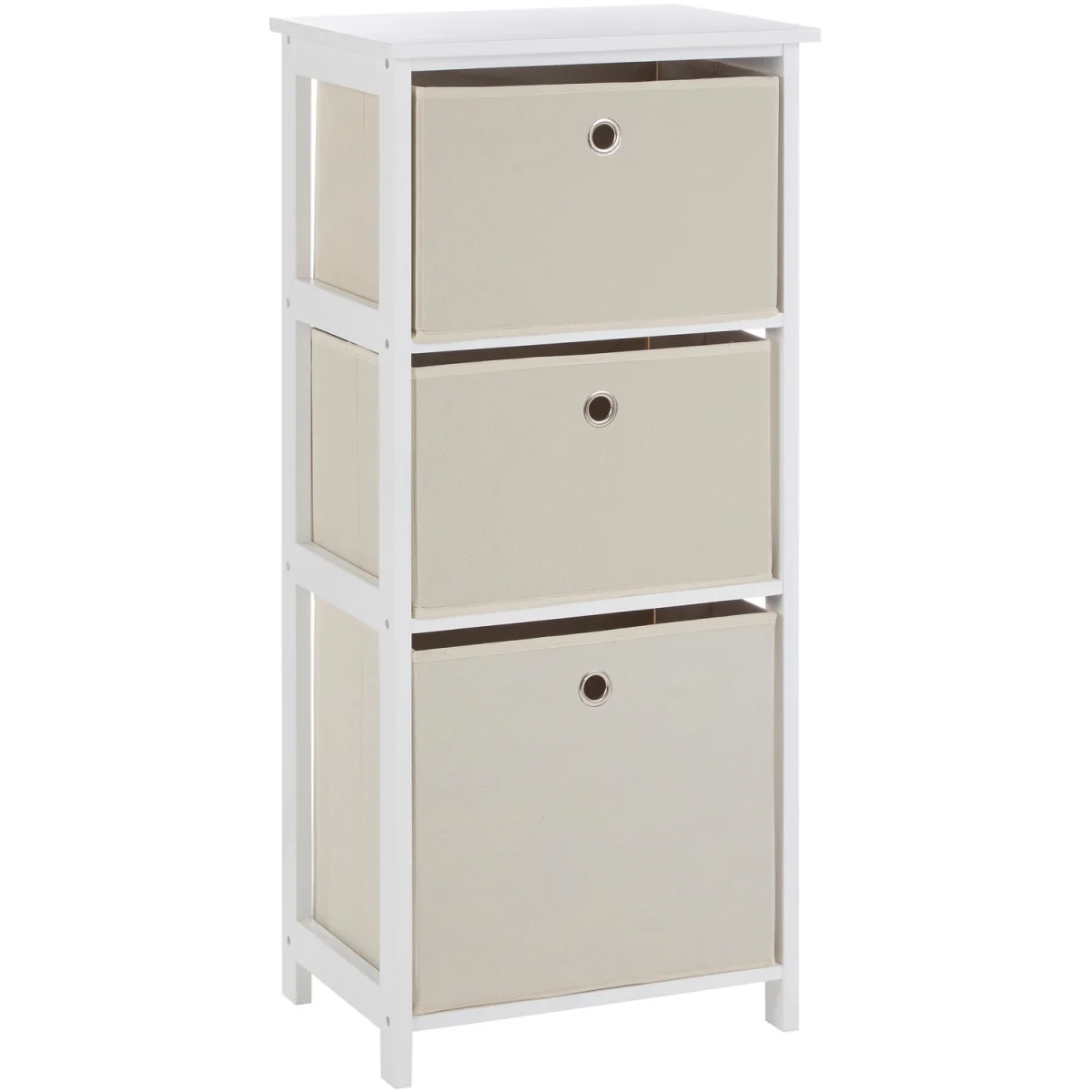 Lindo 3 Natural Fabric Drawers Cabinet - Natural – image 2