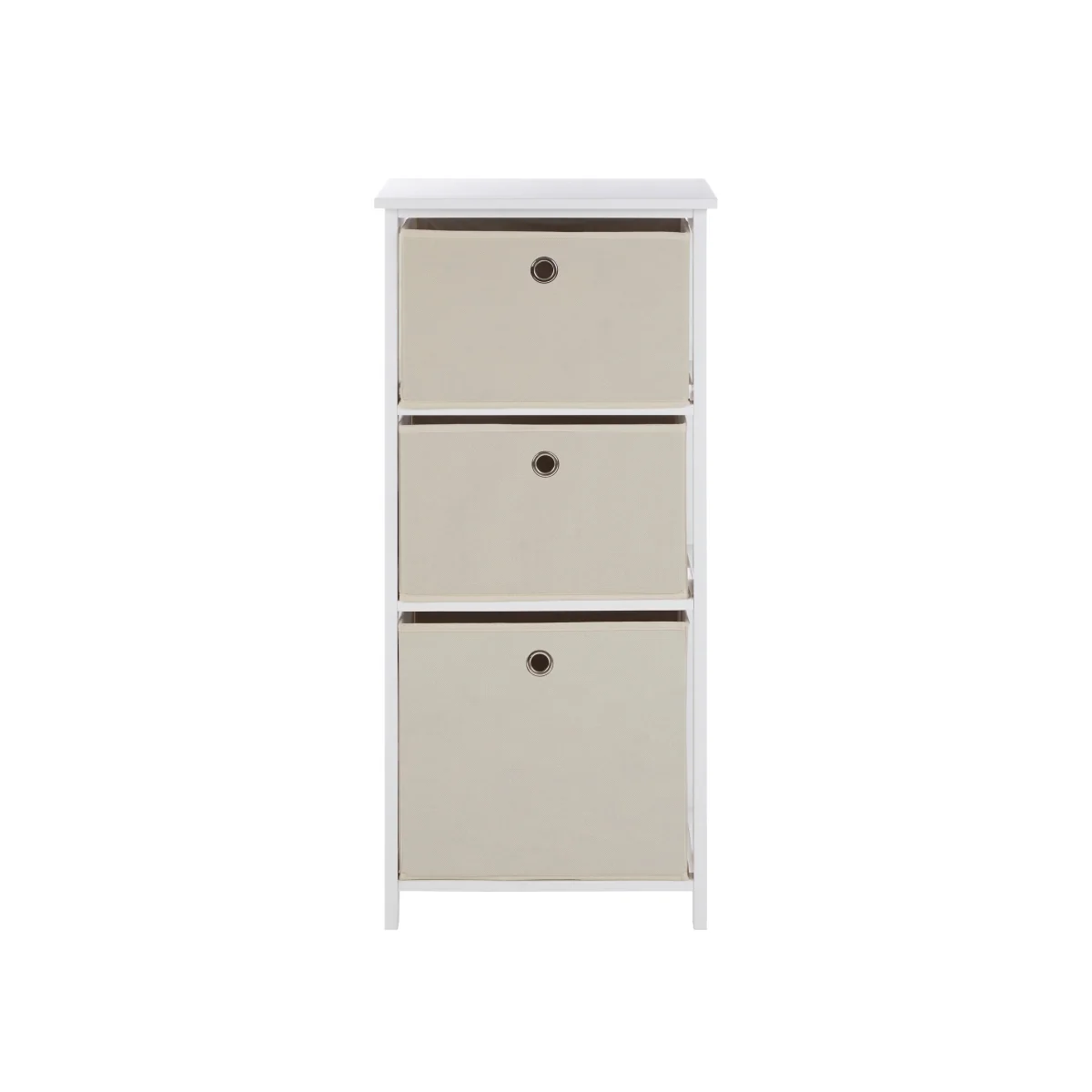 Lindo 3 Natural Fabric Drawers Cabinet - Natural – image 1