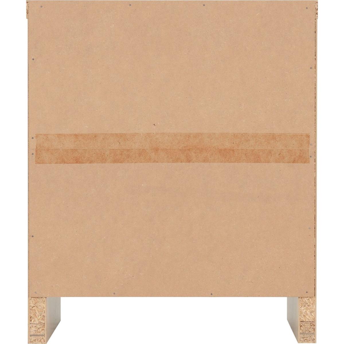 Seville 1 Drawer Bedside Cabinet - White, Light Oak – image 3