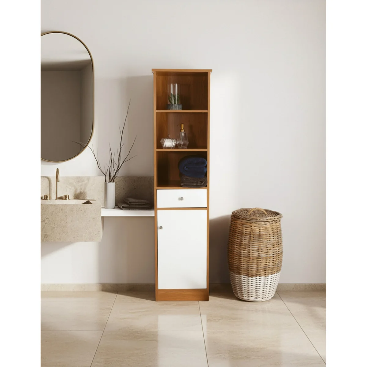 Vida Oak Effect Floor Standing Cabinet – image 3