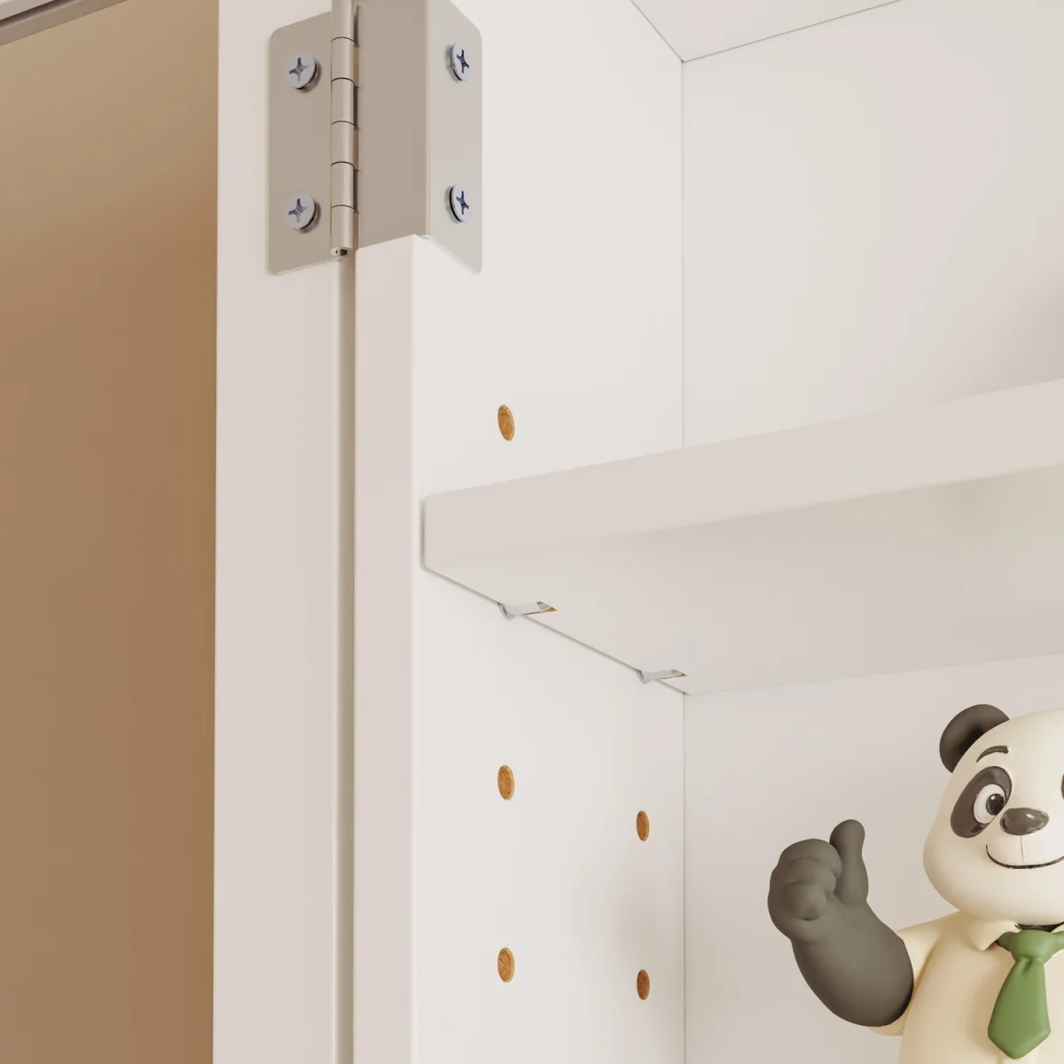 Wall Cabinet with Glass Door and Adjustable Shelves - White – image 16
