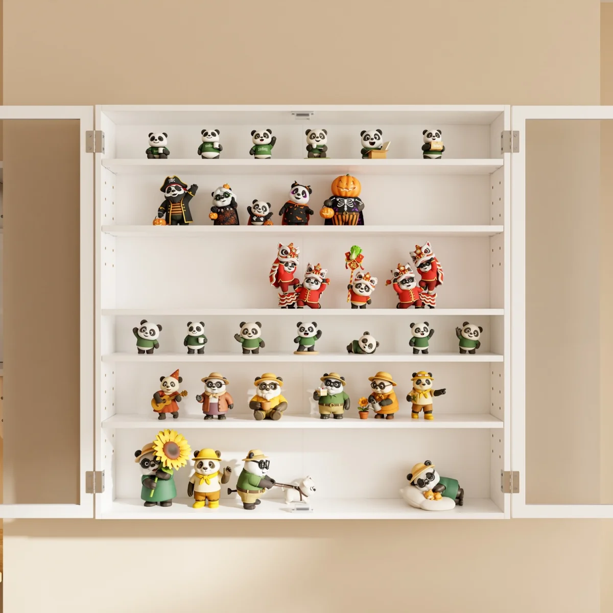 Wall Cabinet with Glass Door and Adjustable Shelves - White – image 17