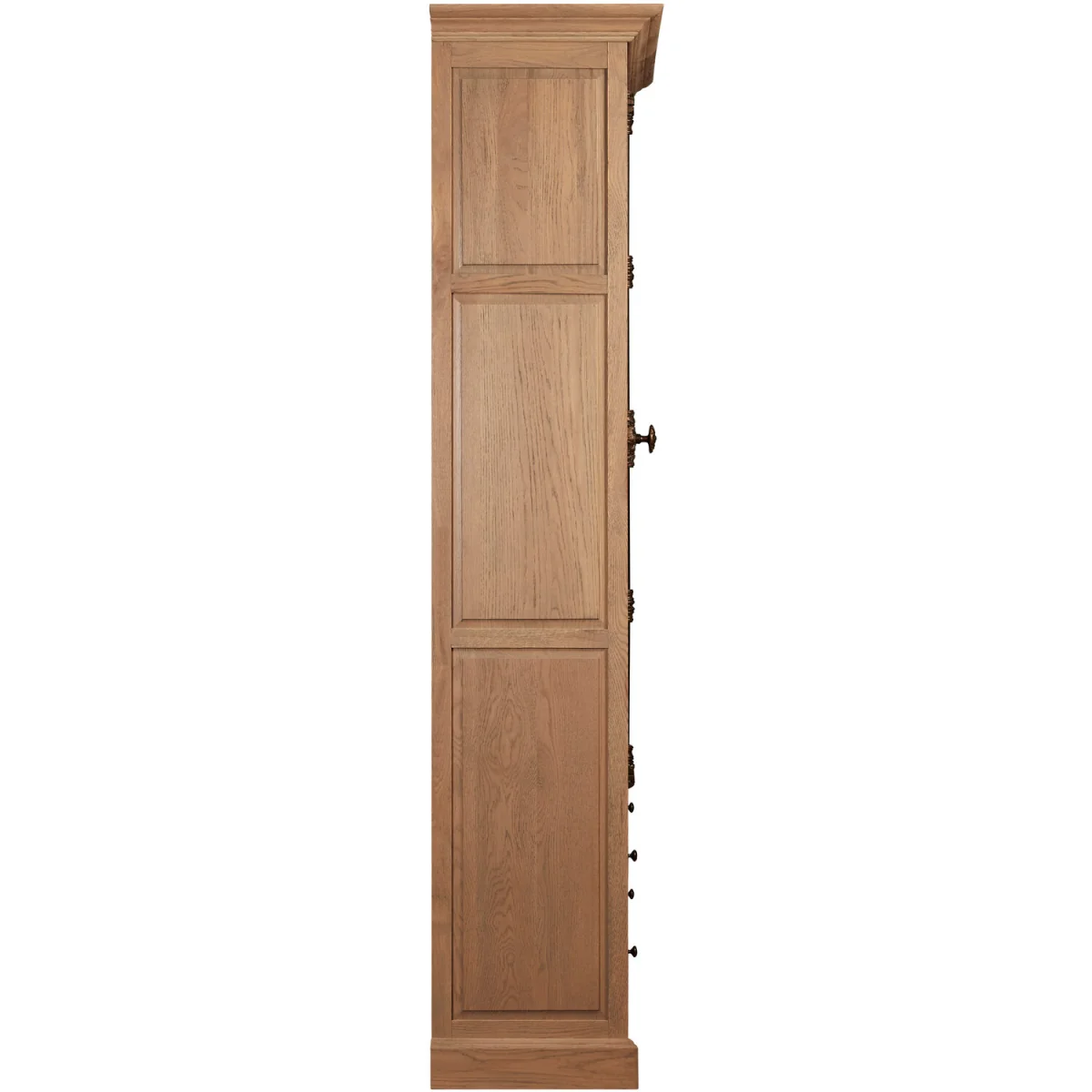 Lyon Washed Grey Finish Oak Wood Tall Cabinet - Brown – image 3