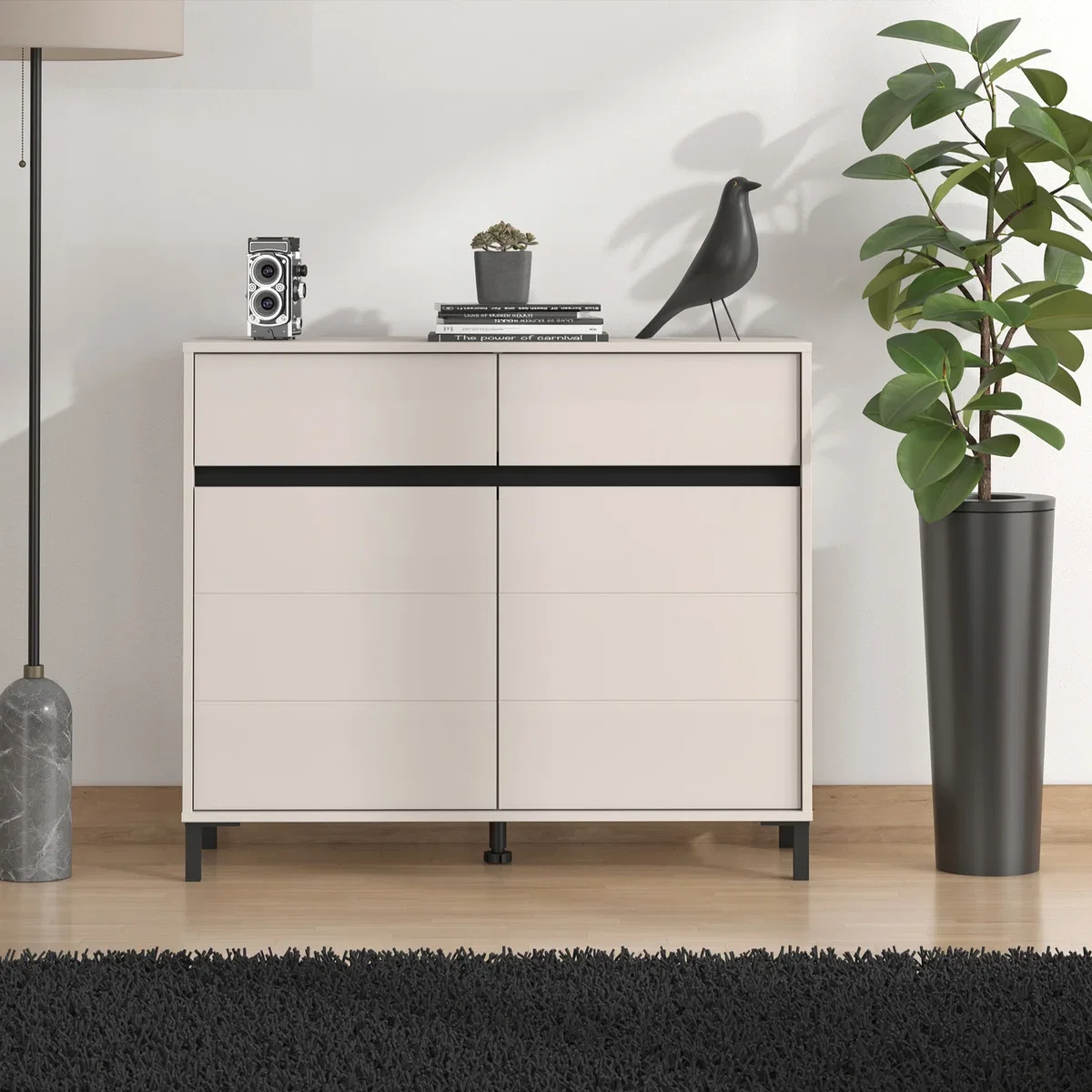 MARRON Cabinet 106 Cashmere/Black - Natural – image 1