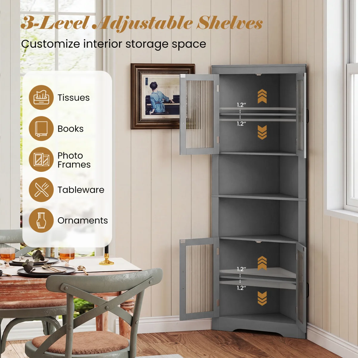 6-Tier Adjustable Storage Cabinet – image 9