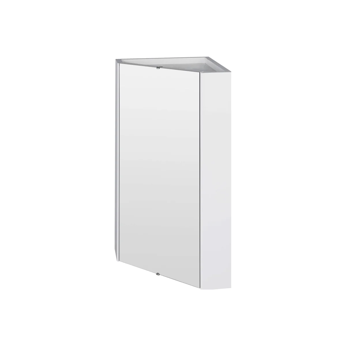 Wall Hung Corner Mirror Cabinet Gloss White - Gloss White – image 1