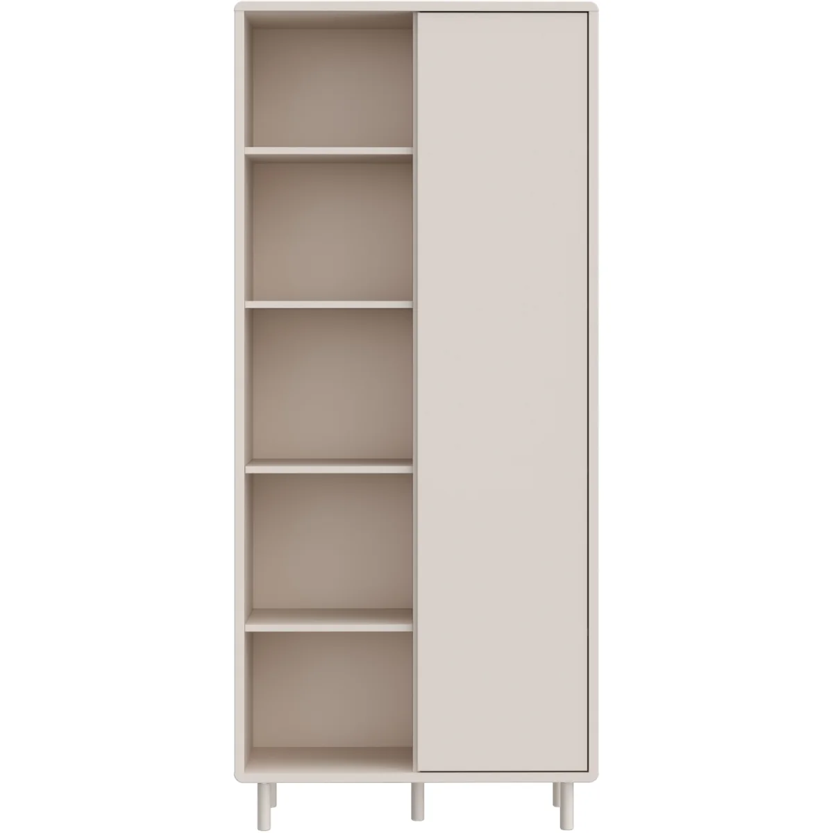 Playly Tall Storage Cabinet with Door/Open Shelving in Sand - Sand – image 4