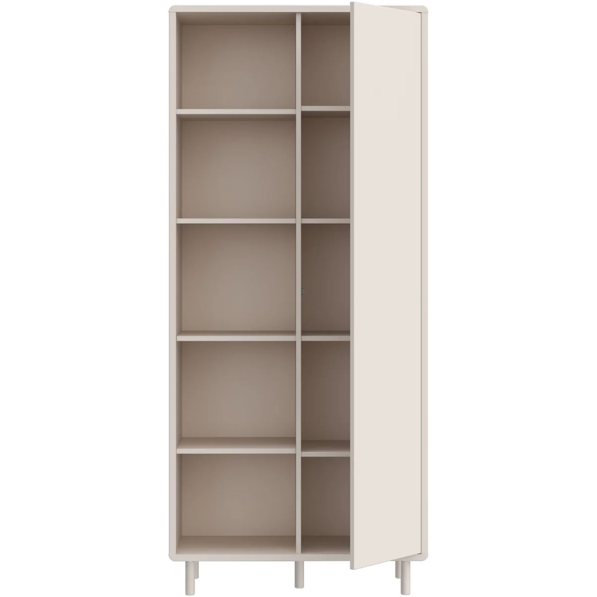 Playly Tall Storage Cabinet with Door/Open Shelving in Sand - Sand – image 5