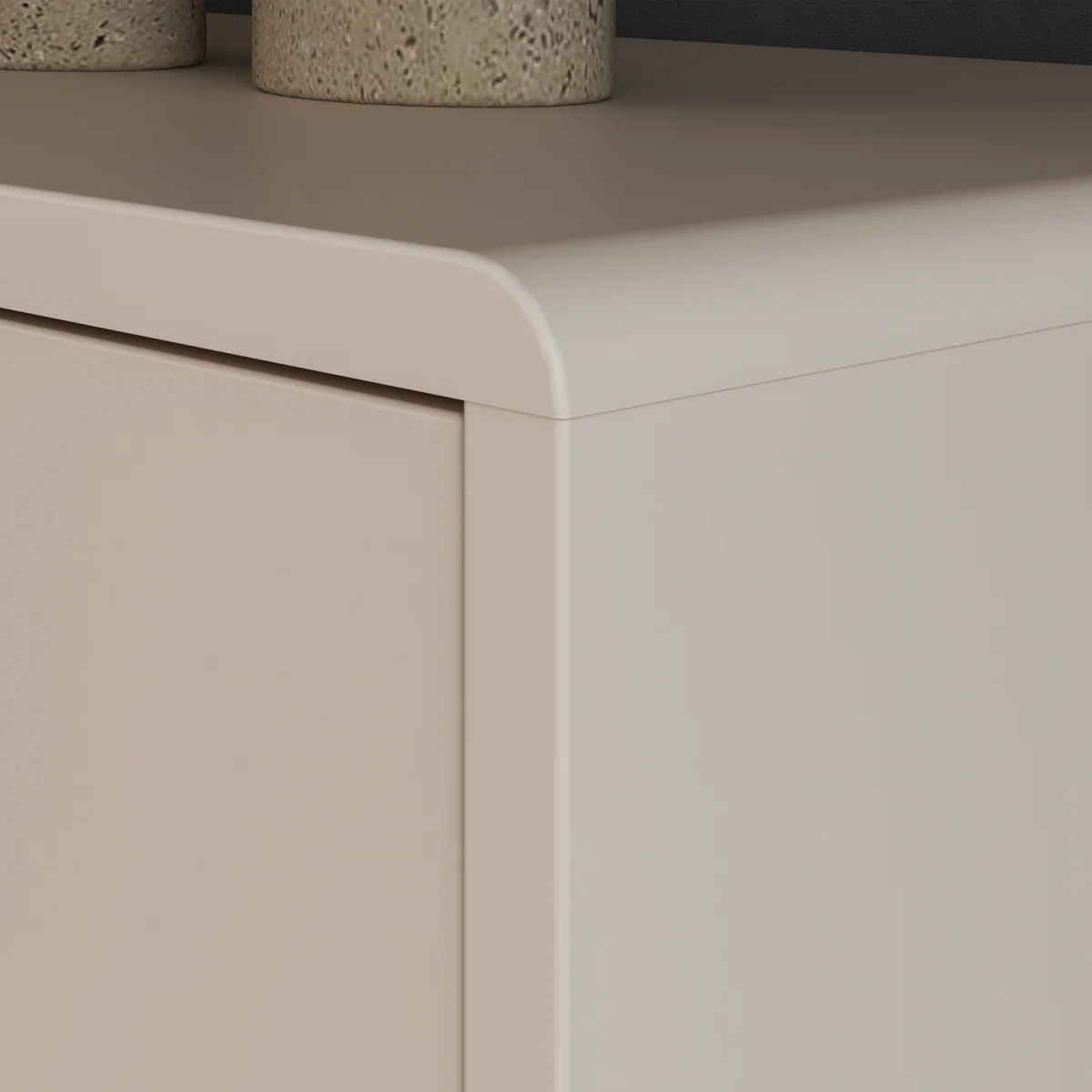Playly Tall Storage Cabinet with Door/Open Shelving in Sand - Sand – image 7