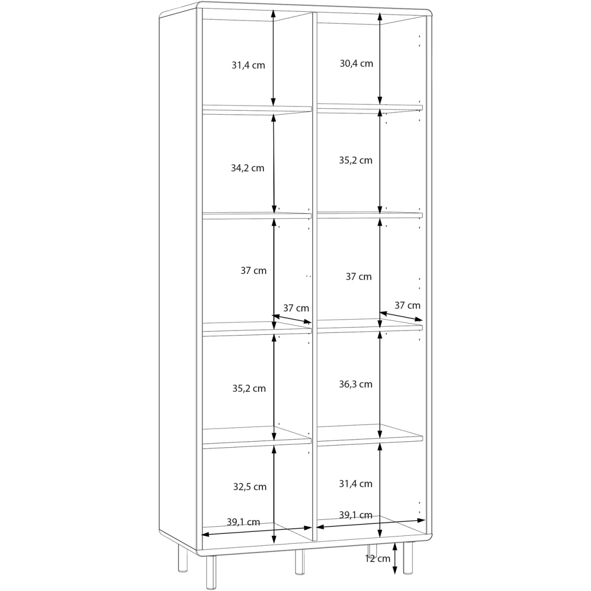 Playly Tall Storage Cabinet with Door/Open Shelving in Sand - Sand – image 10